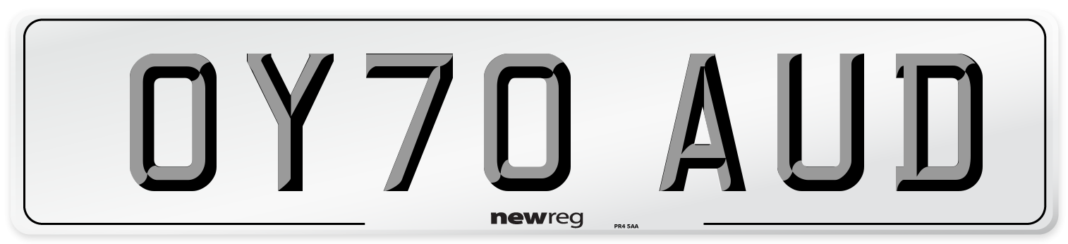 OY70 AUD Number Plate from New Reg